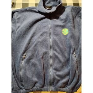 Vintage Y2K Wheel Of Fortune Jacket Mens XL Blue Fleece Full Zip Y2K Pullove -16